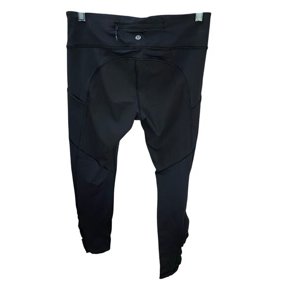 Lululemon Women’s Legging Black Gathered Ankle Tag Removed 30” Waist - Picture 1 of 9